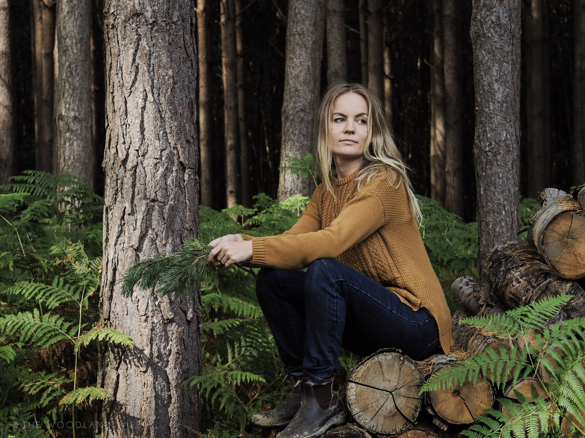 The Woodland Wife - Thought Clothing - Ethical - AW17 - Mustard Cable Knit Jumper and Jeans-The Season of Change