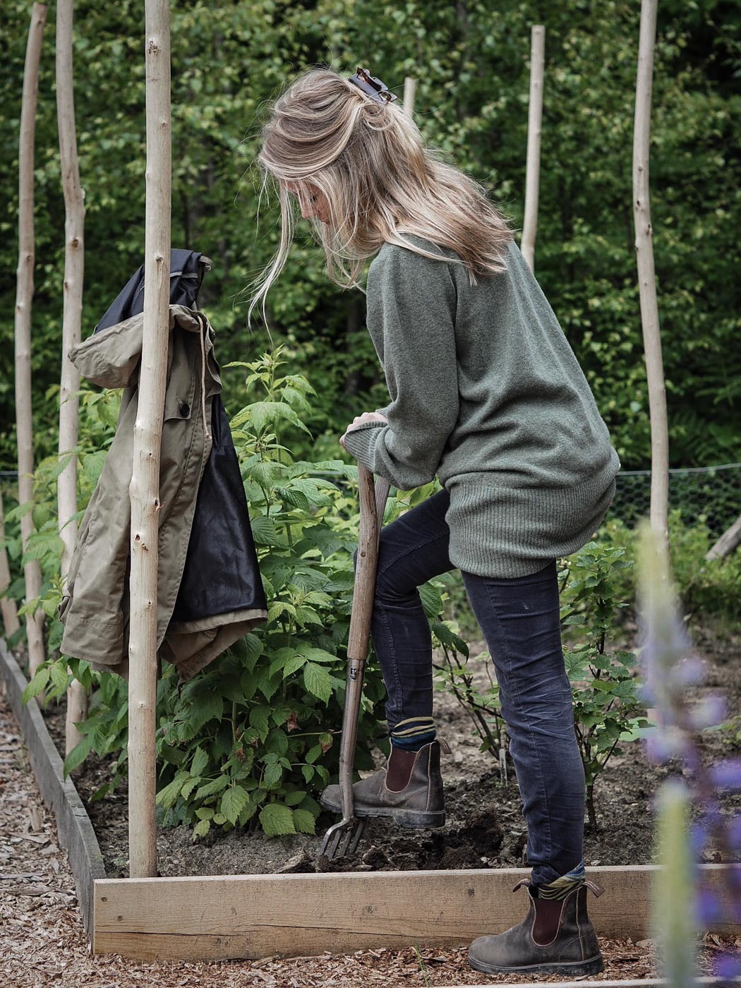 The Woodland Wife - Woodland Vegetable Garden - Grow Your Own - Celtic and Co - TROY London - Womens Knitwear
